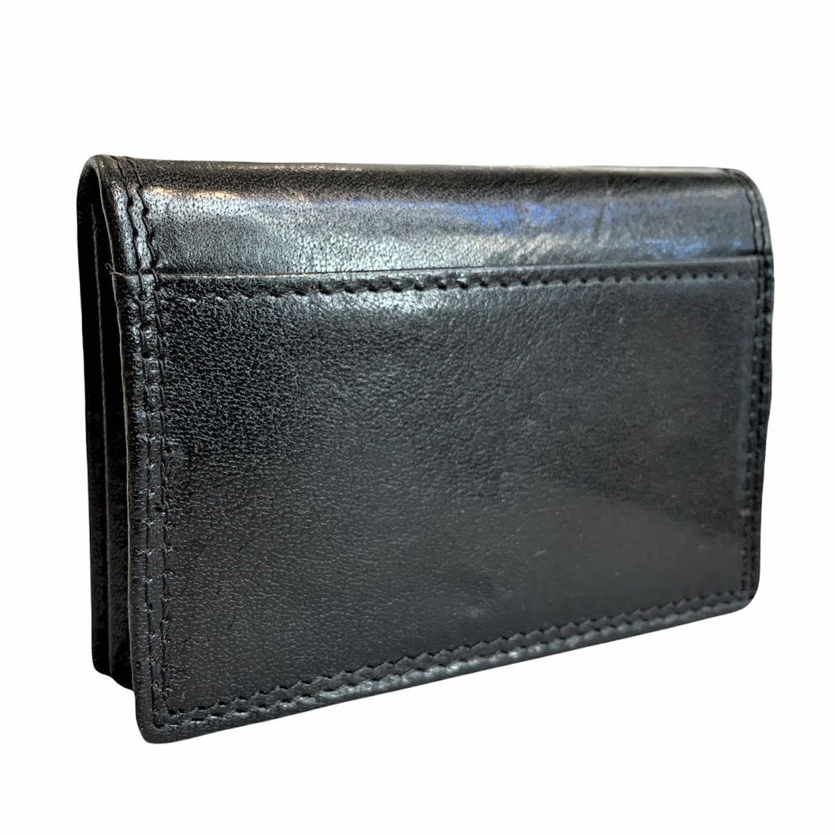 2. Leather card holder black BRASS Workshop nf8595