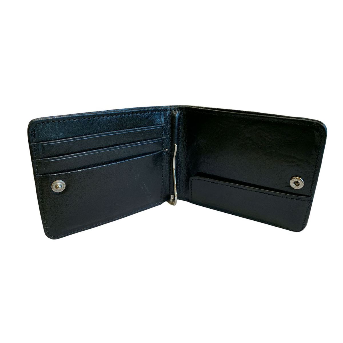 2. RFID wallet with button black BRASS Workshop nf8593