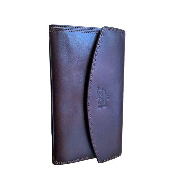 3. Portafoglio maxi in pelle testa di moro BRASS Workshop op-8387