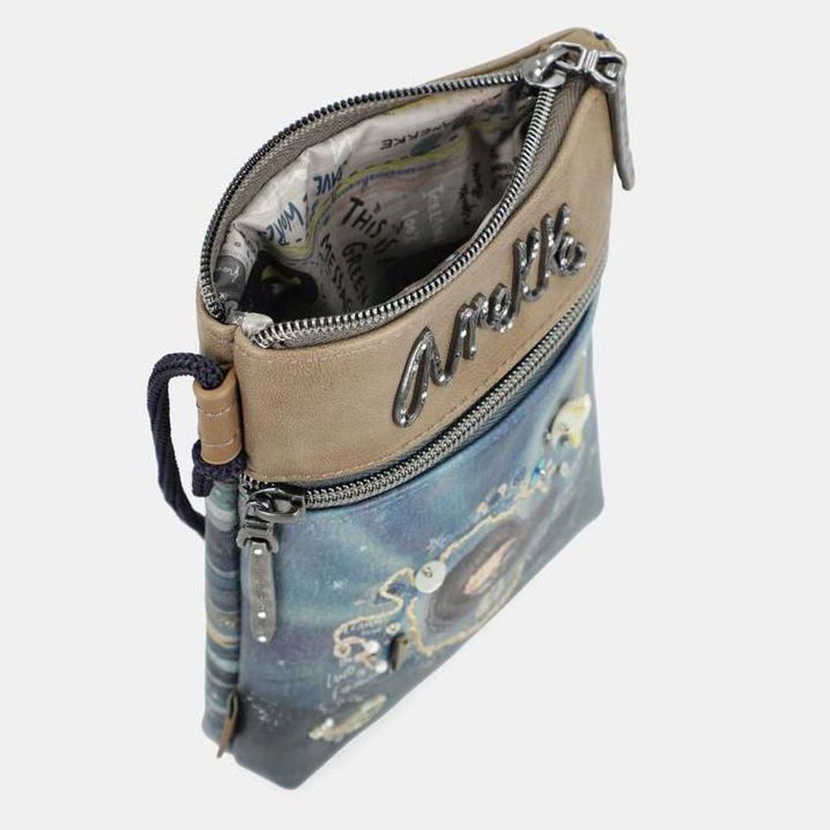 Buy Nine West GRADY Textured Flap Top Handle Bag In Blue | 6thStreet UAE