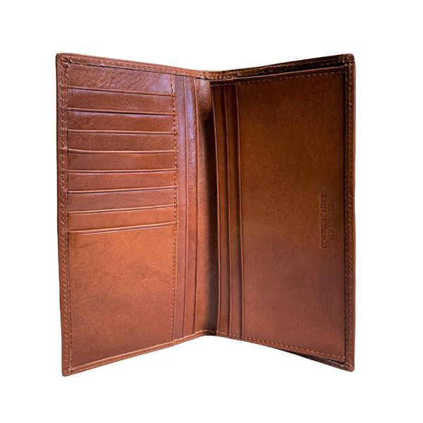 2. Leather document holder, cards and banknotes brown BRASS Workshop