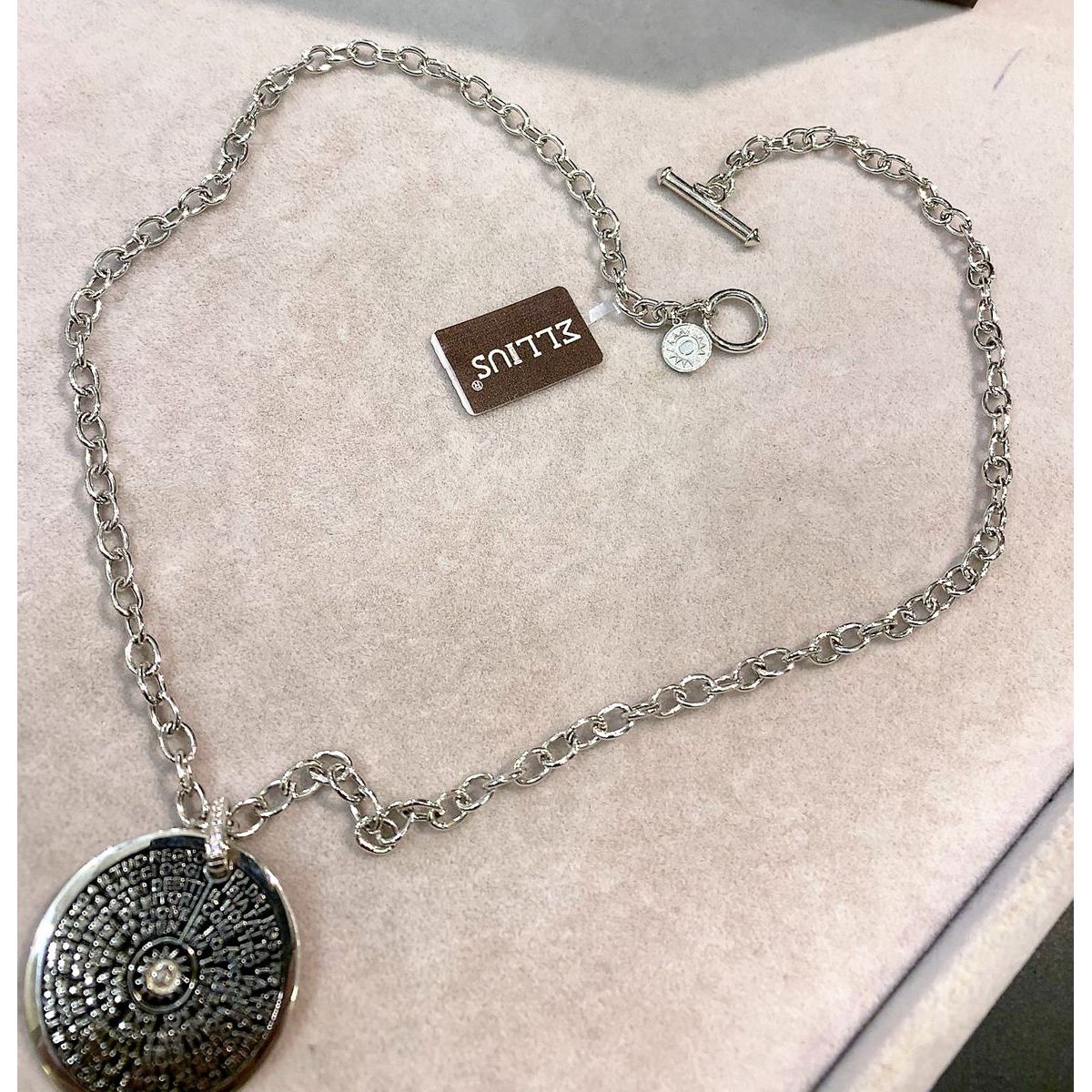 Elli Collana da Donna Ornamento Moneta Ciondolo piatto in Argento 925