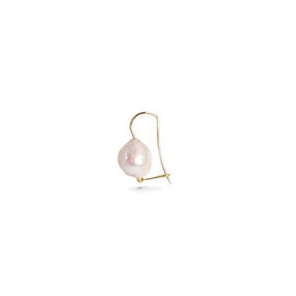 1. Silver pearl hook earrings gold