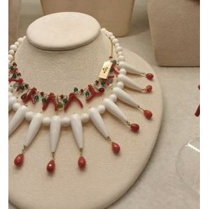 3. Natural stones, silver gold necklace Gold BRASS Workshop crlcl03