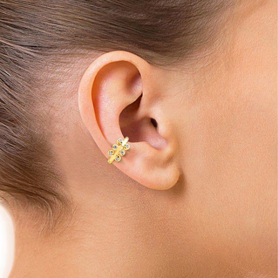 3. Cappuccino, sterling silver earring gold Kurshuni Gioielli kr966-300