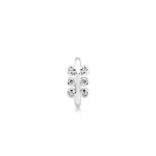 1. Cappuccino, sterling silver earring silver gray