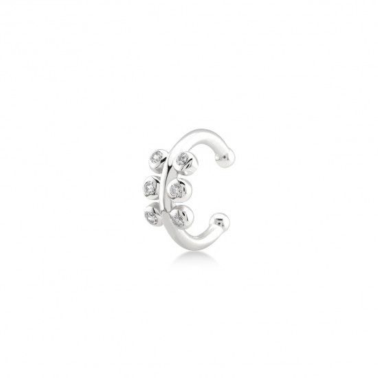 2. Cappuccino, sterling silver earring silver gray