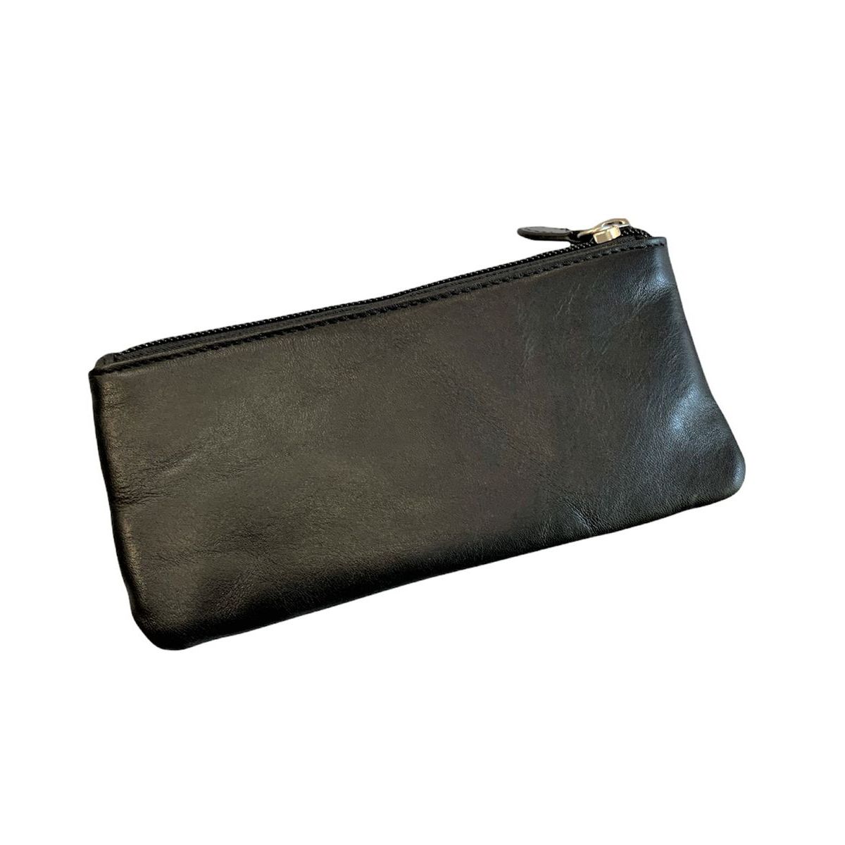 2. Soft leather keychain case black BRASS Workshop sv-8333