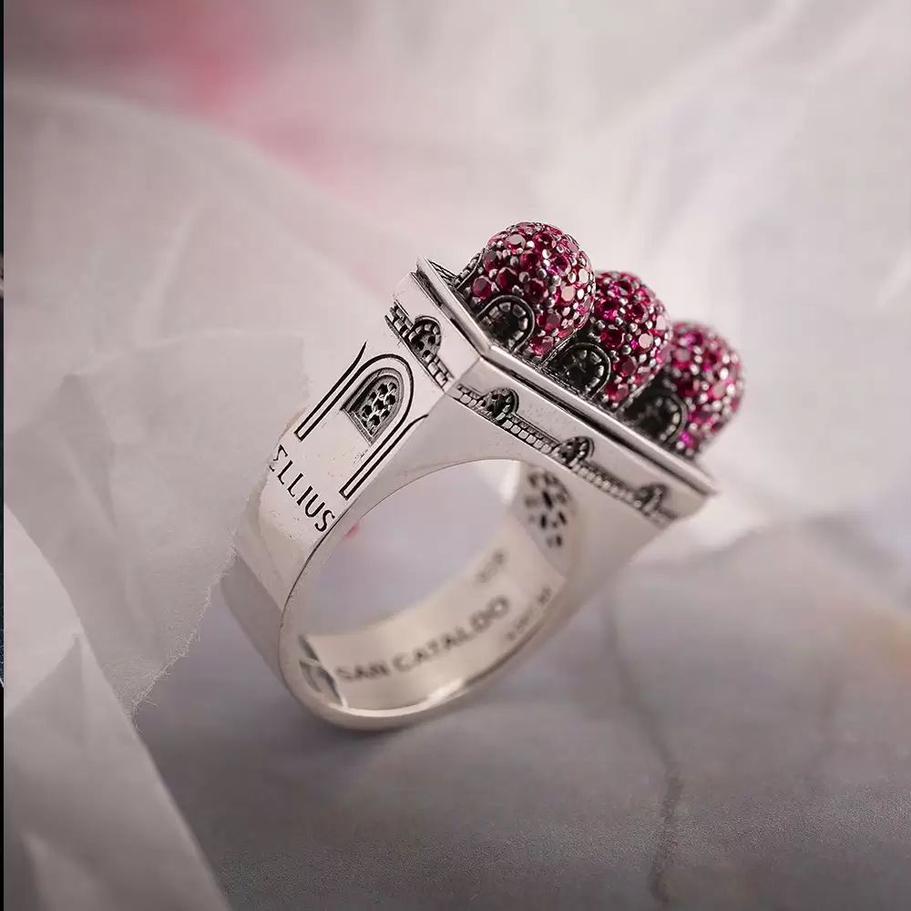1. San Cataldo Palermo, silver ring silver gray ELLIUS Jewelry r744/rv/pro
