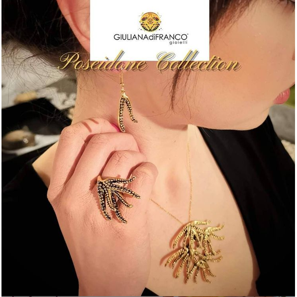 2. Poseidon earrings J-E227 gold GIULIANAdiFRANCO gioielli j-e227