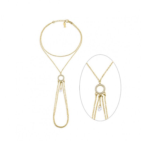 Mini dream catcher, sterling silver shahmaran gold Kurshuni Gioielli