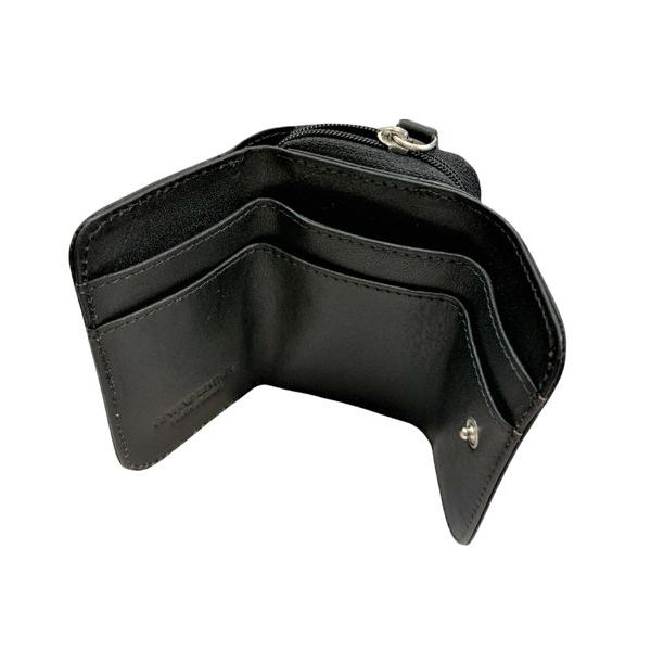 4. Mini wallet with coin purse black BRASS Workshop op-8505
