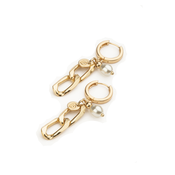 Carissima Orecchini Creola A Onda Oro Giallo E Bicolore 9 Ct | Gioielli Donna Eleganza Italiana, Punzonati 375, Regalo In Confezione Lussuosa