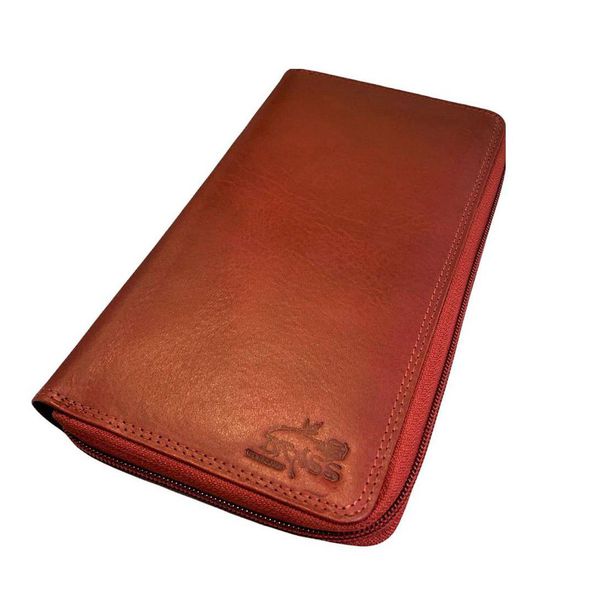 Card holder with zipper red BRASS Workshop