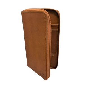 2. Card holder with zipper brown BRASS Workshop op-8104