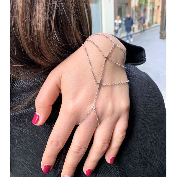 2. Crusade, sterling silver handchain silver gray BRASS Workshop dd01