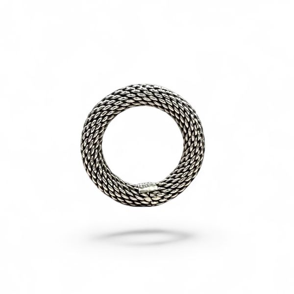 2. Silver burnished mesh ring silver gray BRASS Workshop brsaa11