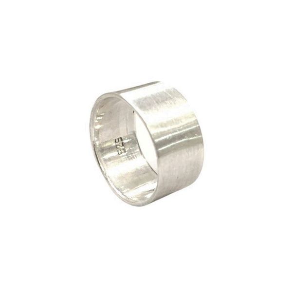 2. Anello fascia satinata grigio argento BRASS Workshop brsaa12