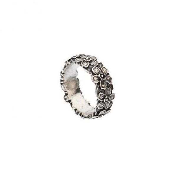1. Lotus flowers, silver band ring burnished Suali Gioielli bm1875