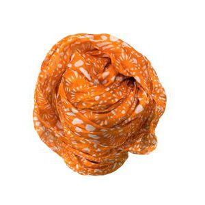 Orange, silk scarf orange BRASS Workshop