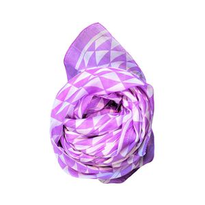 Triangles, silk scarf purple BRASS Workshop