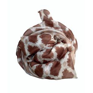 Stain, silk scarf brown BRASS Workshop