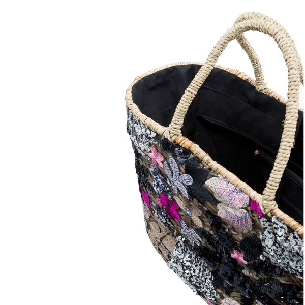 3. Straw bag decorations black BRASS Workshop amr-bo302