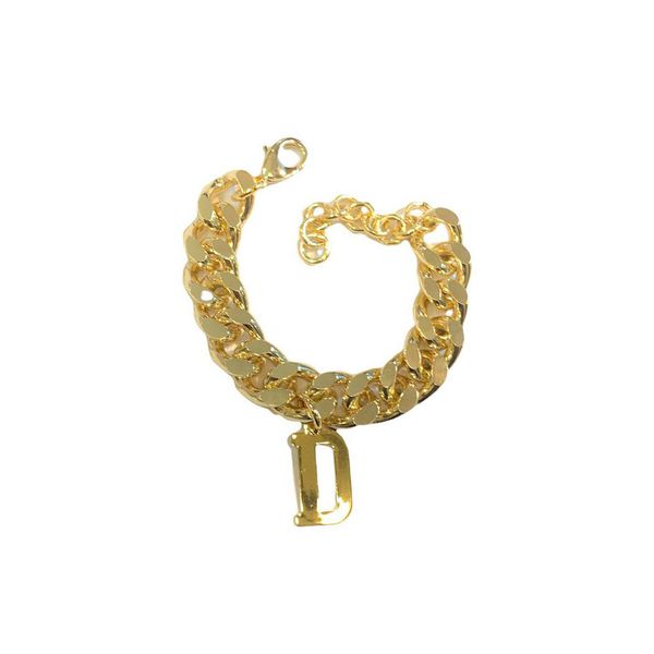 2. Bracciale catena oro Lettera pendente oro Antùra Accessori abm20012