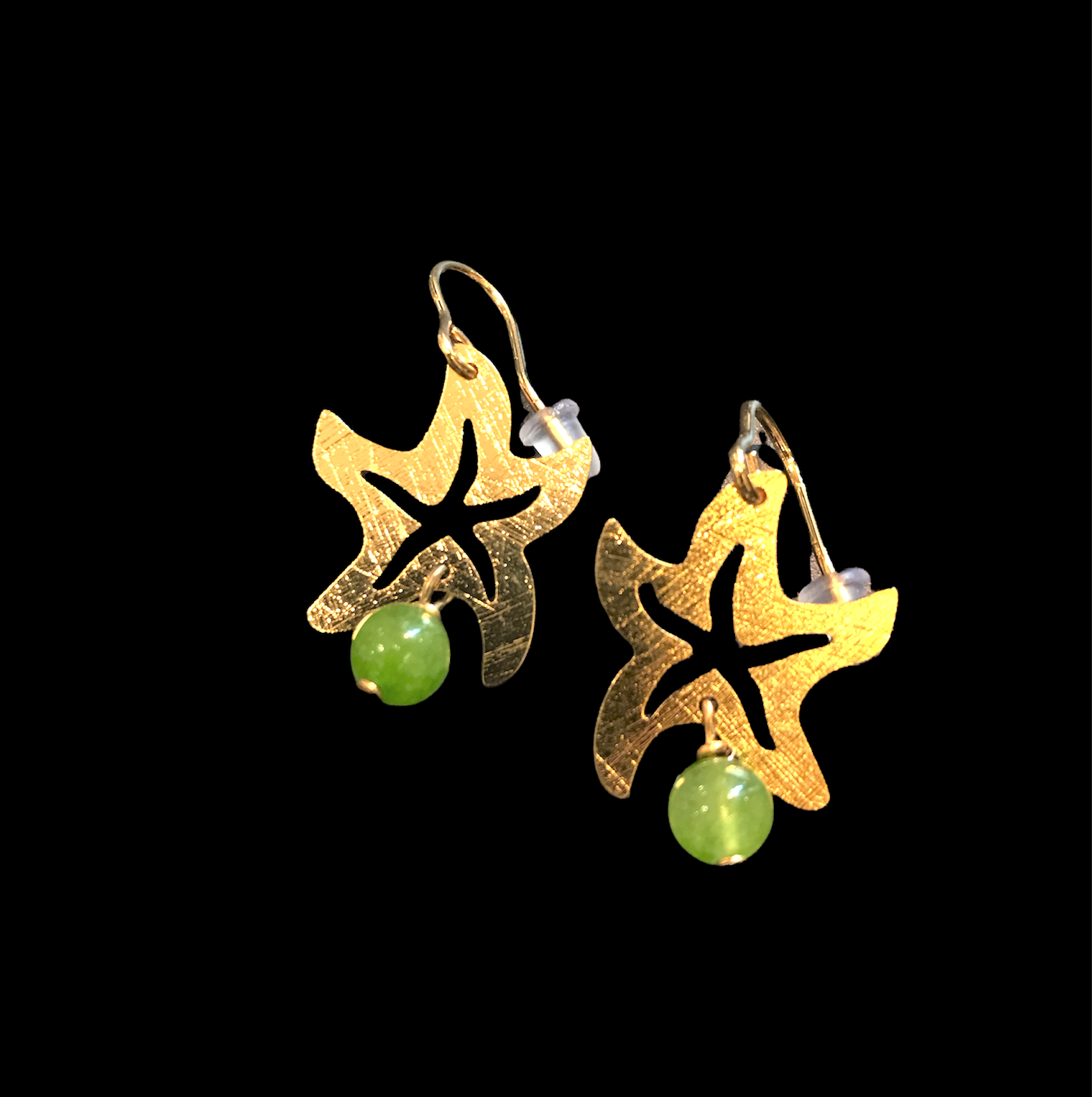 ORECCHINI STELLA IN ORO BIANCO 18KT CON SMALTO ROSSO E BIANCO