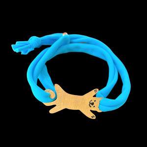 Bracciale elastico Gatto azzurro Barbara Burgio
