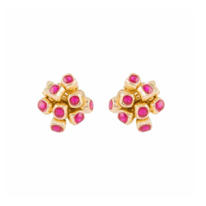Nuggets earrings fucsia House Of Tuhina