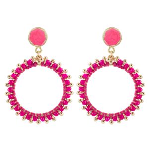 Tuhina E621G earrings Magenta House Of Tuhina
