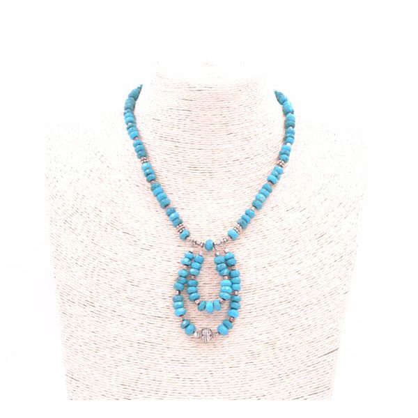 Turquoise round necklace Turquoise BRASS Workshop