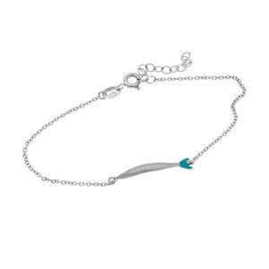 1. Enamelled "fish" bracelet silver gray