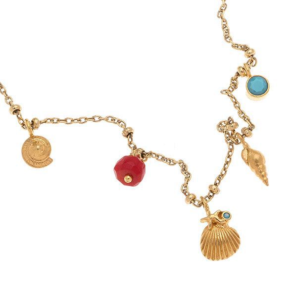 1. Mini "Coral Reef" Pendant Necklace gold Arteon 32365-045