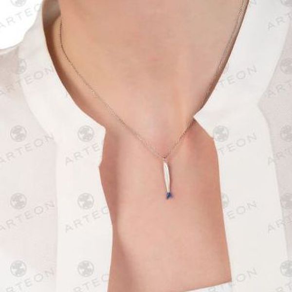 2. Collana sardina coda smaltata grigio argento Arteon 32196-040