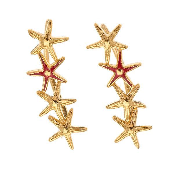 Daesar Orecchini Placcato Oro per Donna Stelle Marine Orecchini