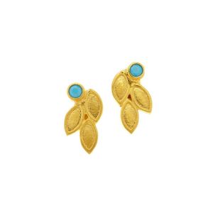 Leaf lobe earrings gold Arteon