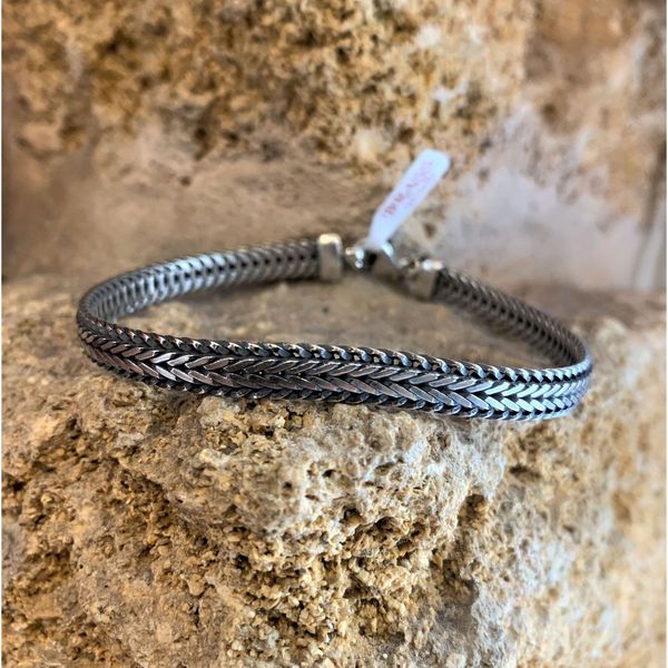 1. Flat mesh bracelet burnished BRASS Workshop baf04