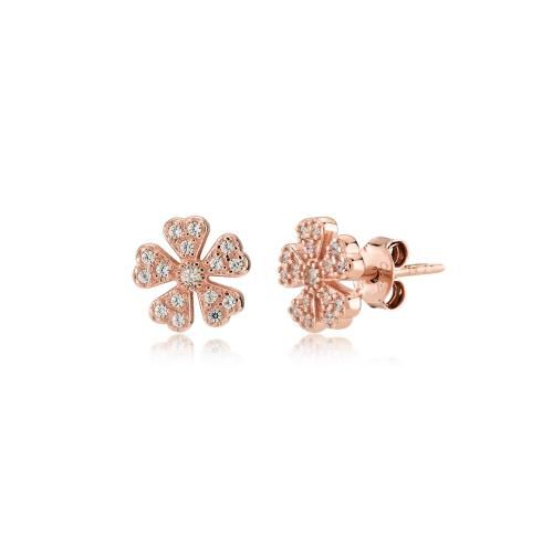 1. Orecchini flowers 5 Rosato