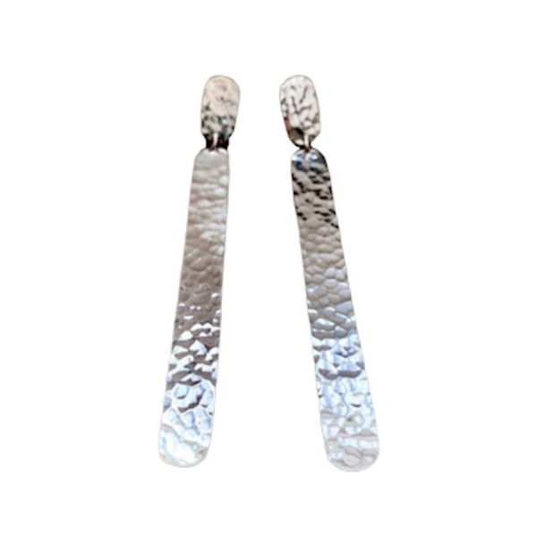 1. Orecchini lastra lunga argento BRASS Workshop on02