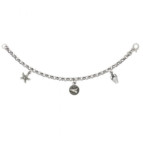 1. Bracciale charm Sicilia mare brunito Suali Gioielli bm2411