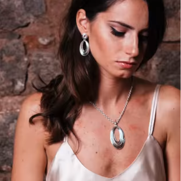 2. Interwining necklace Silver gray Suali Gioielli bm1980