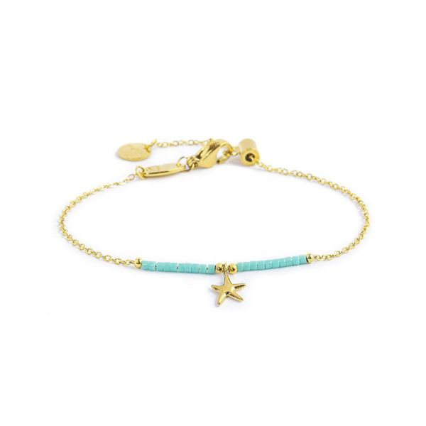 1. Bracciale miyuki e stella marina oro Marlù