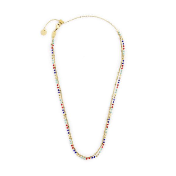 Collana doppia catena resina e metallo marrone Barbieri You B'Jou co36743 Collana doppia catena resina e metallo marrone Barbieri You B'Jou co36743