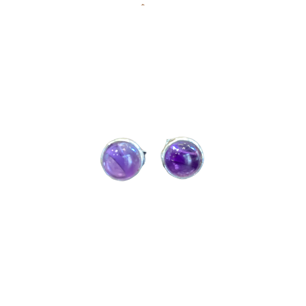 1. Amethyst stone earrings amethyst BRASS Workshop oa01