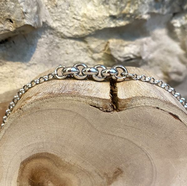3. Bracciale catena rolò grigio argento BRASS Workshop bar38