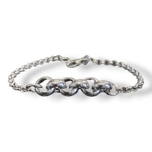 1. Bracciale catena rolò grigio argento