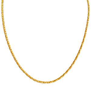 1. Tubular chain necklace gold