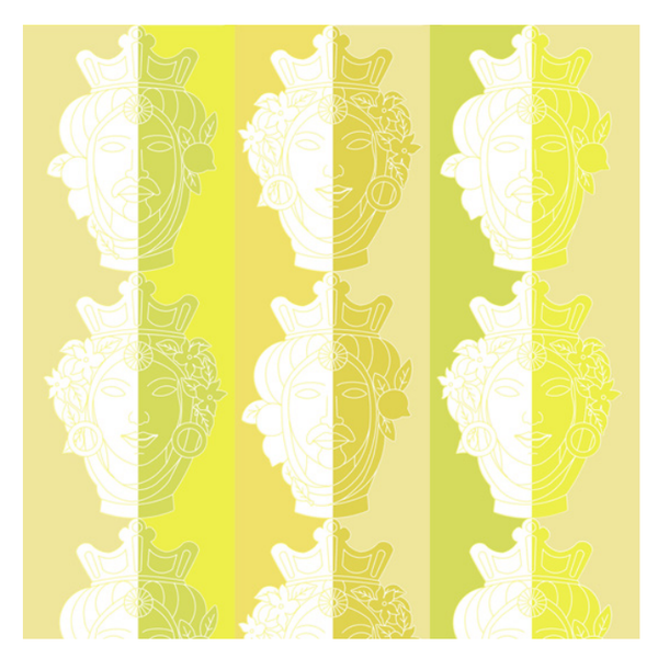 2. Teste di moro foulard yellow Antùra Accessori pashm